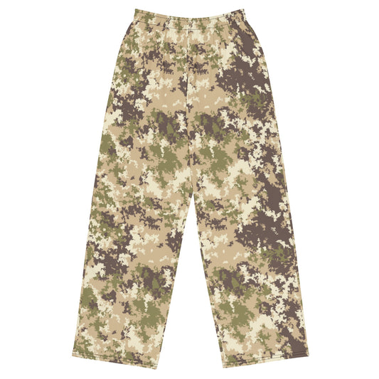 Italian Mimetico Vegetata Multiland CAMO unisex wide-leg pants - 2XS - Wide-leg Pants