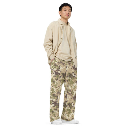 Italian Mimetico Vegetata Multiland CAMO unisex wide-leg pants - Wide-leg Pants