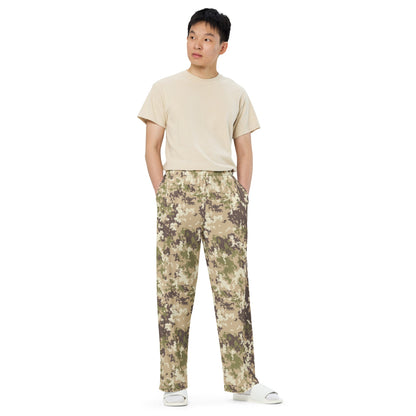 Italian Mimetico Vegetata Multiland CAMO unisex wide-leg pants - Wide-leg Pants