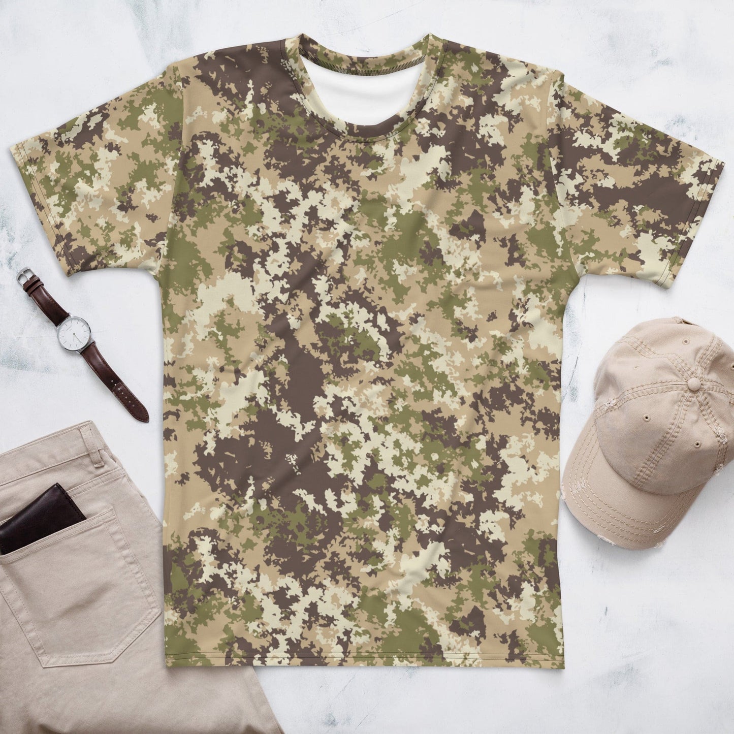 Italian Mimetico Vegetata Special Forces Multiland CAMO Men’s t-shirt - XS - Mens T-Shirt