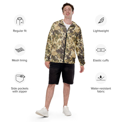 Italian Mimetico Vegetata Special Forces Multiland CAMO Men’s windbreaker - Mens Windbreaker