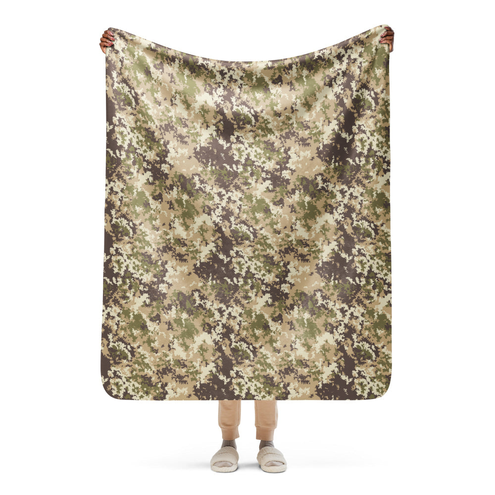 Italian Mimetico Vegetata Special Forces Multiland CAMO Sherpa blanket - 50″×60″ - Blanket