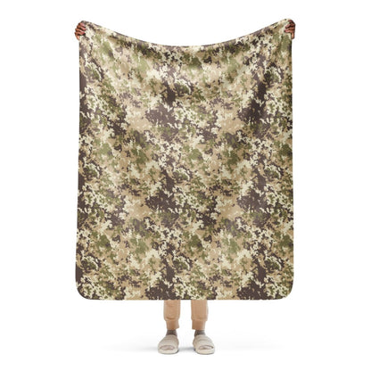 Italian Mimetico Vegetata Special Forces Multiland CAMO Sherpa blanket - 50″×60″