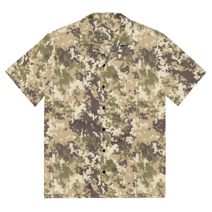 Italian Mimetico Vegetata Special Forces Multiland CAMO Unisex button shirt - 2XS - Button Shirt