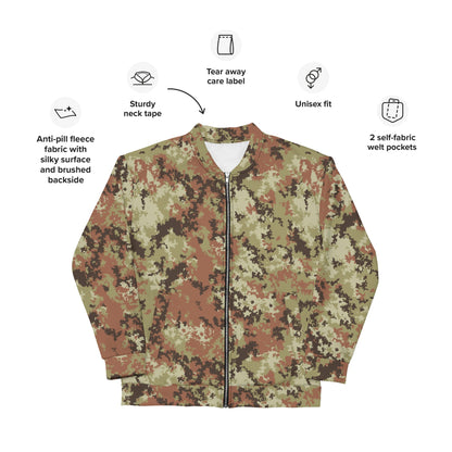 Italian Mimetico Vegetata CAMO Unisex Bomber Jacket - Jackets