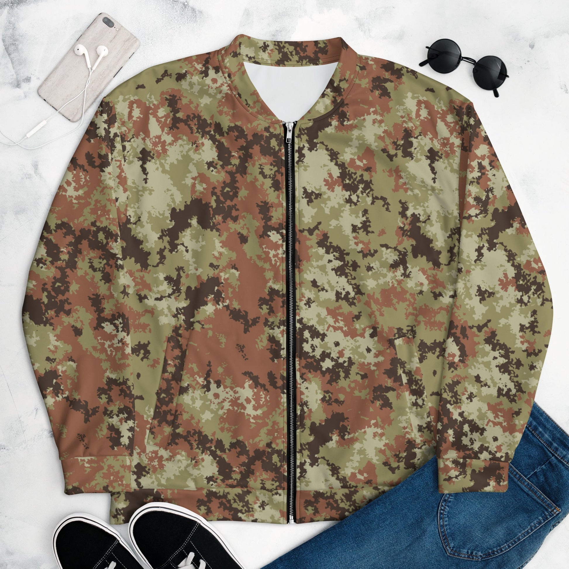 Italian Mimetico Vegetata CAMO Unisex Bomber Jacket - XS - Jackets