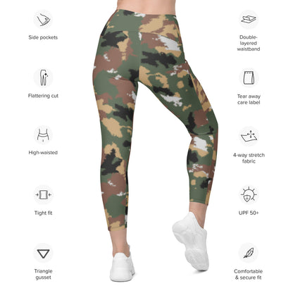 Italian Navy Special Operations Group COMSUBIN CAMO Leggings with pockets - Womens With Pockets