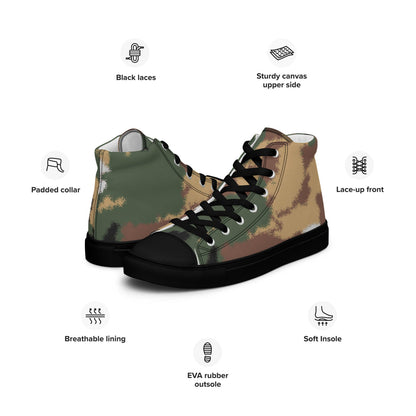 Italian Navy Special Operations Group COMSUBIN CAMO Men’s high top canvas shoes - Mens High Top Canvas Shoes