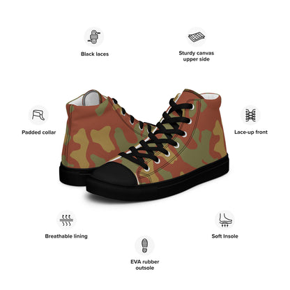 Italian Telo Mimetico Desert CAMO Mens high top canvas shoes - High Top Canvas Shoes