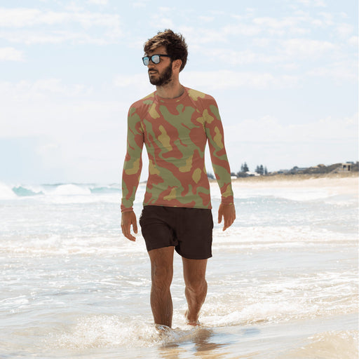 Telo Mimetico Desert CAMO Mens Long-Sleeve Rash Guard - XS