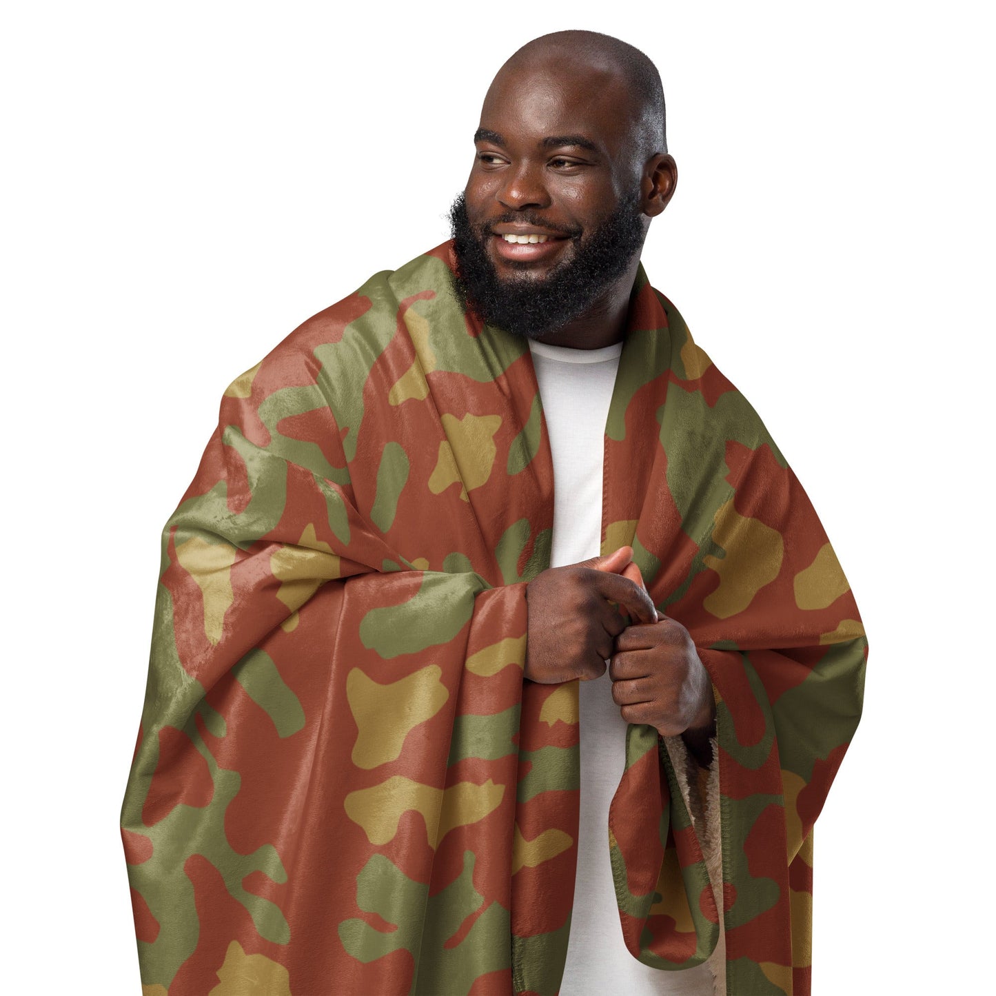 Italian Telo Mimetico Desert CAMO Sherpa blanket - Blankets