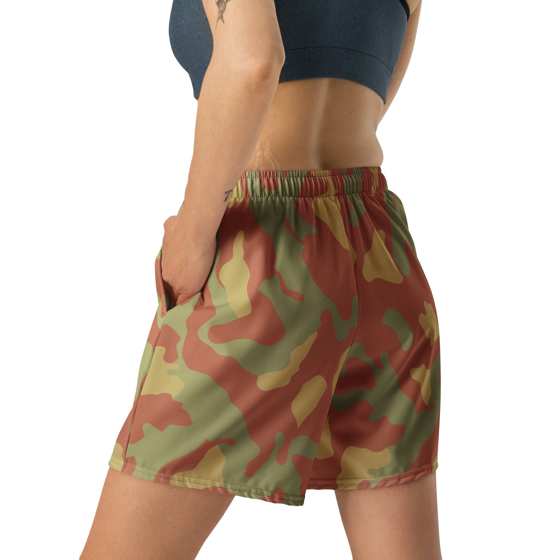 Italian Telo Mimetico Desert CAMO Unisex Athletic Long Shorts