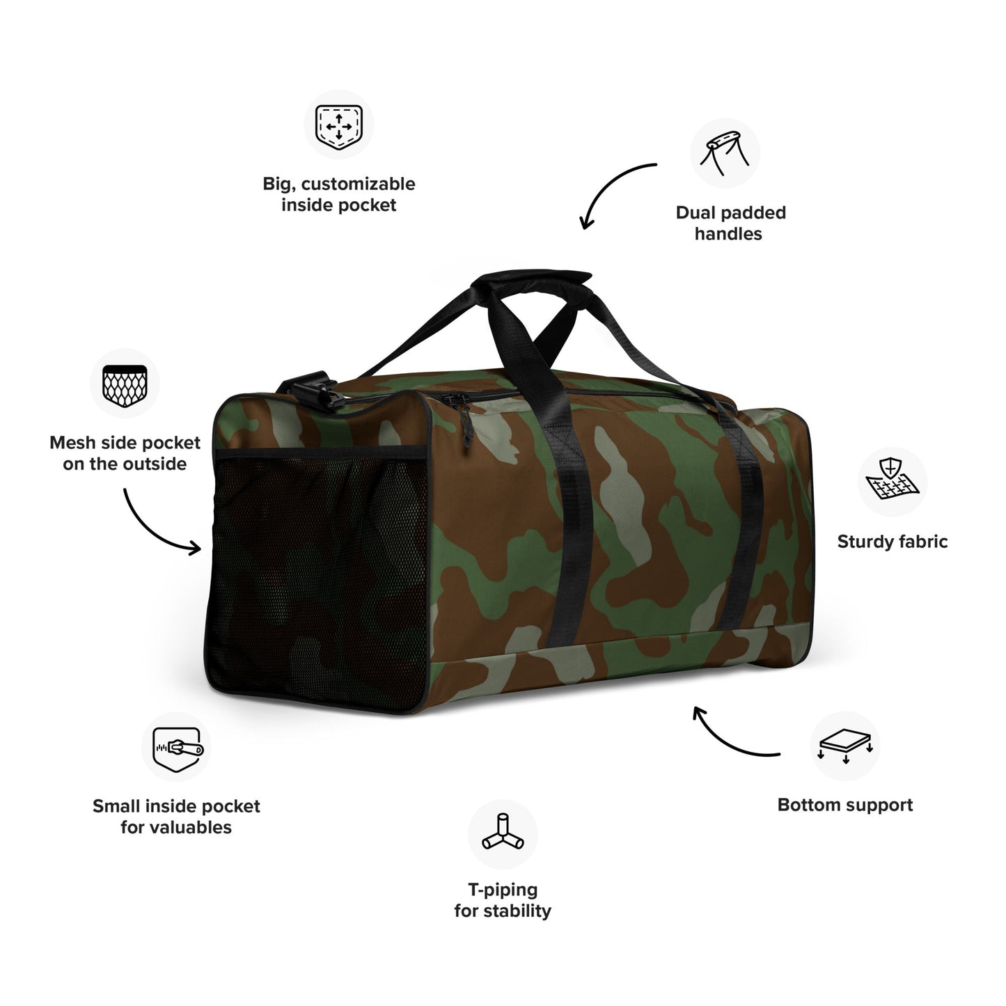 Italian Telo Mimetico Woodland CAMO Duffle bag - Bags