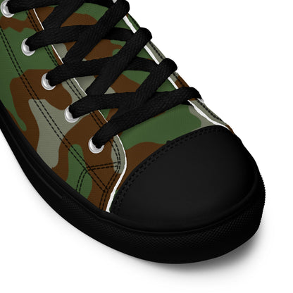 Italian Telo Mimetico Woodland CAMO Mens High-Top Canvas Shoes