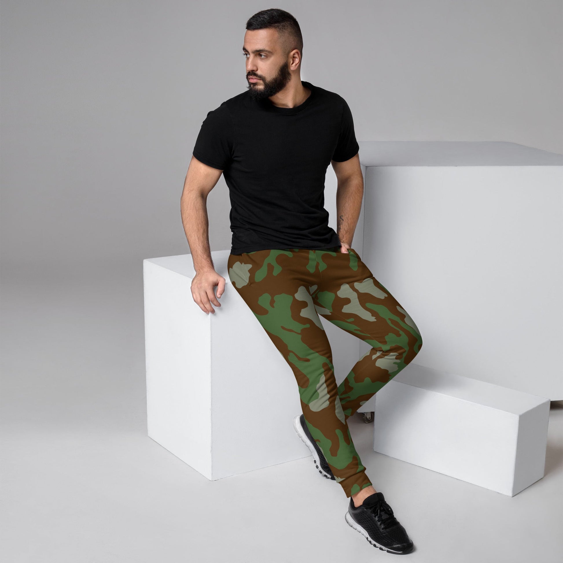 Italian Telo Mimetico Woodland CAMO Mens Joggers - XS