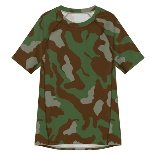 Italian Telo Mimetico Woodland CAMO Mens Short-Sleeve Rash Guard - 2XS - Short-sleeve Guards