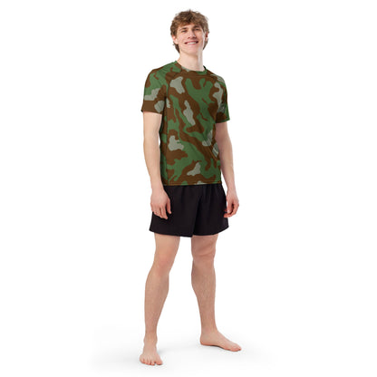 Italian Telo Mimetico Woodland CAMO Mens Short-Sleeve Rash Guard - Short-sleeve Guards