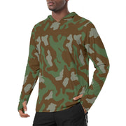 Telo Mimetico Woodland CAMO Mens Sunscreen Sports Hoodie With Thumb Holes - S / White