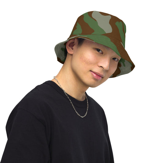 Italian Telo Mimetico Woodland CAMO Reversible bucket hat - Bucket Hats