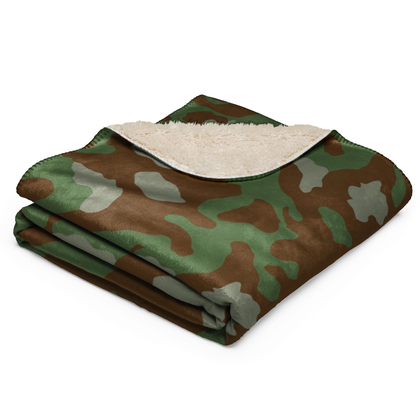 Italian Telo Mimetico Woodland CAMO Sherpa Blanket