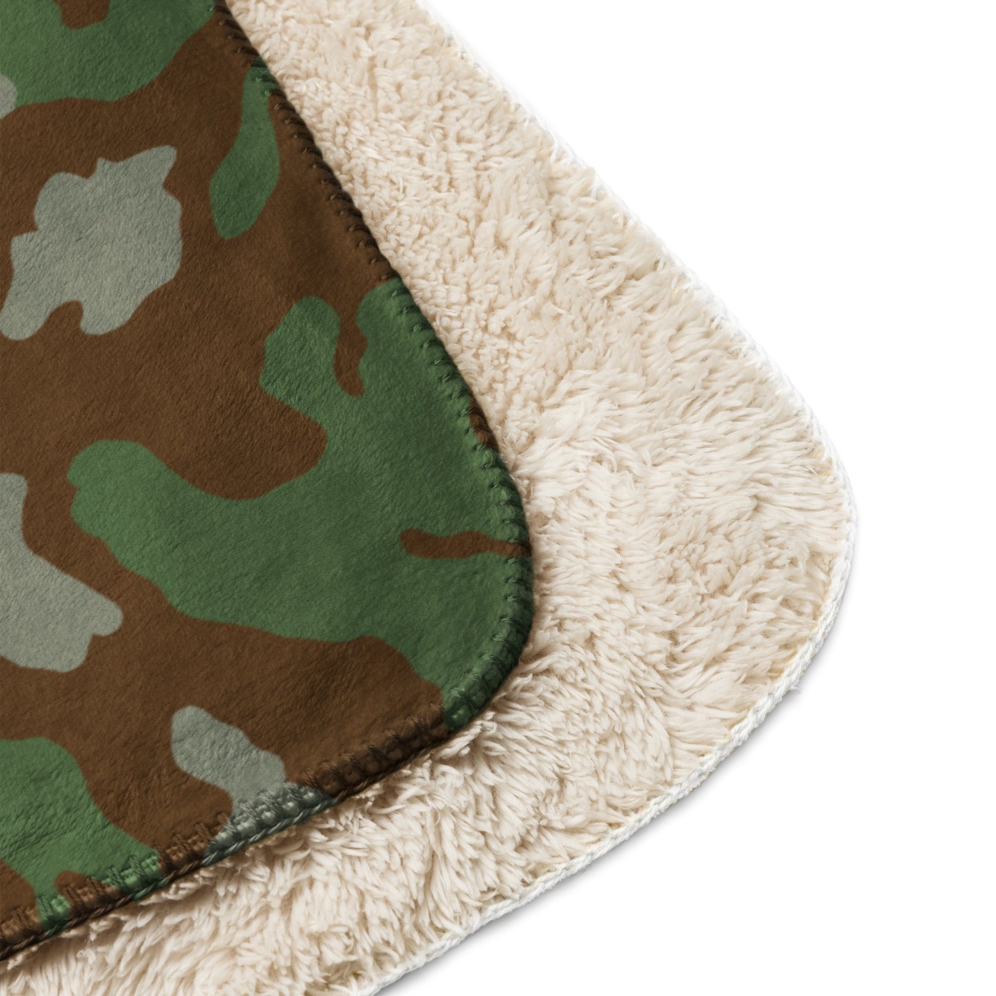 Italian Telo Mimetico Woodland CAMO Sherpa Blanket