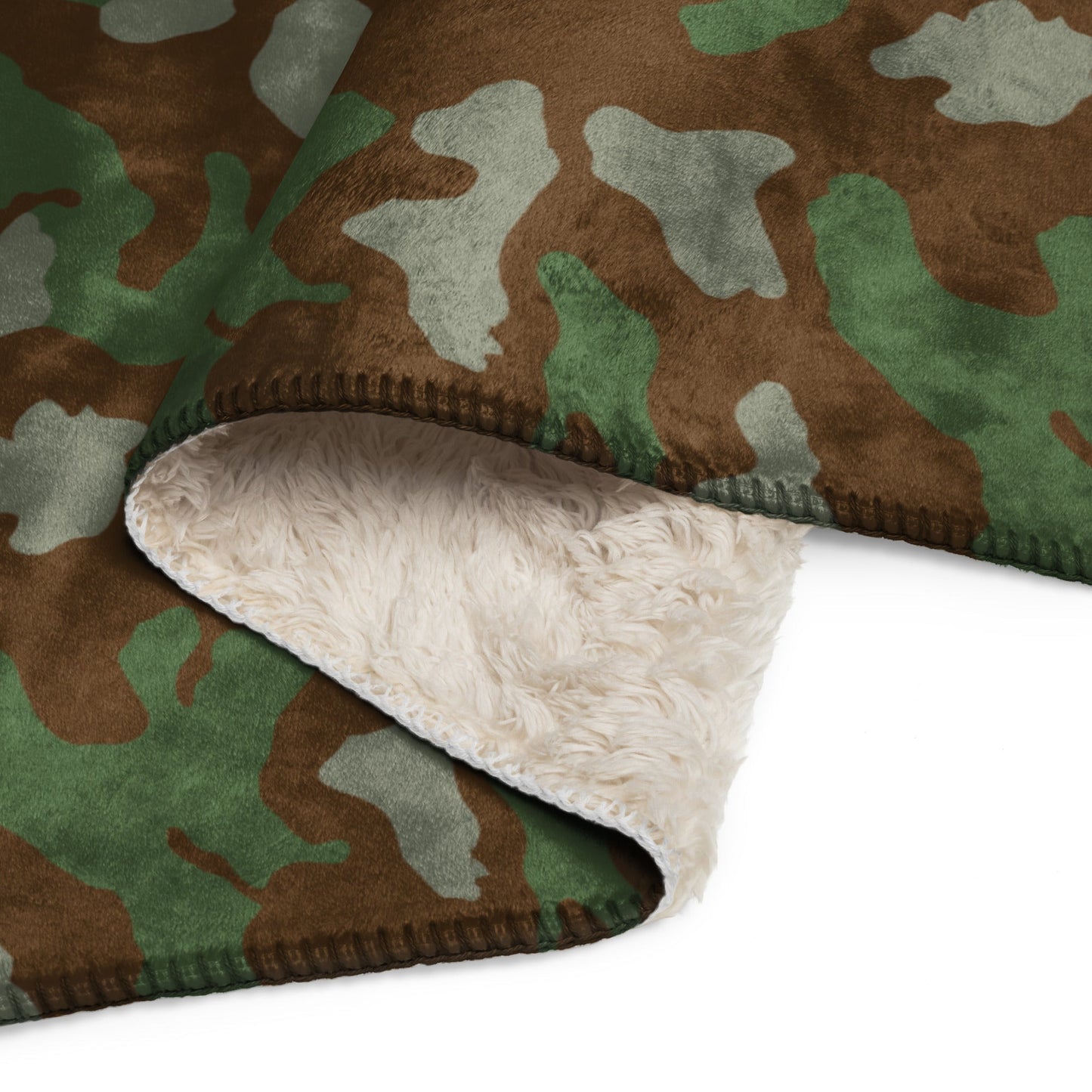 Italian Telo Mimetico Woodland CAMO Sherpa Blanket