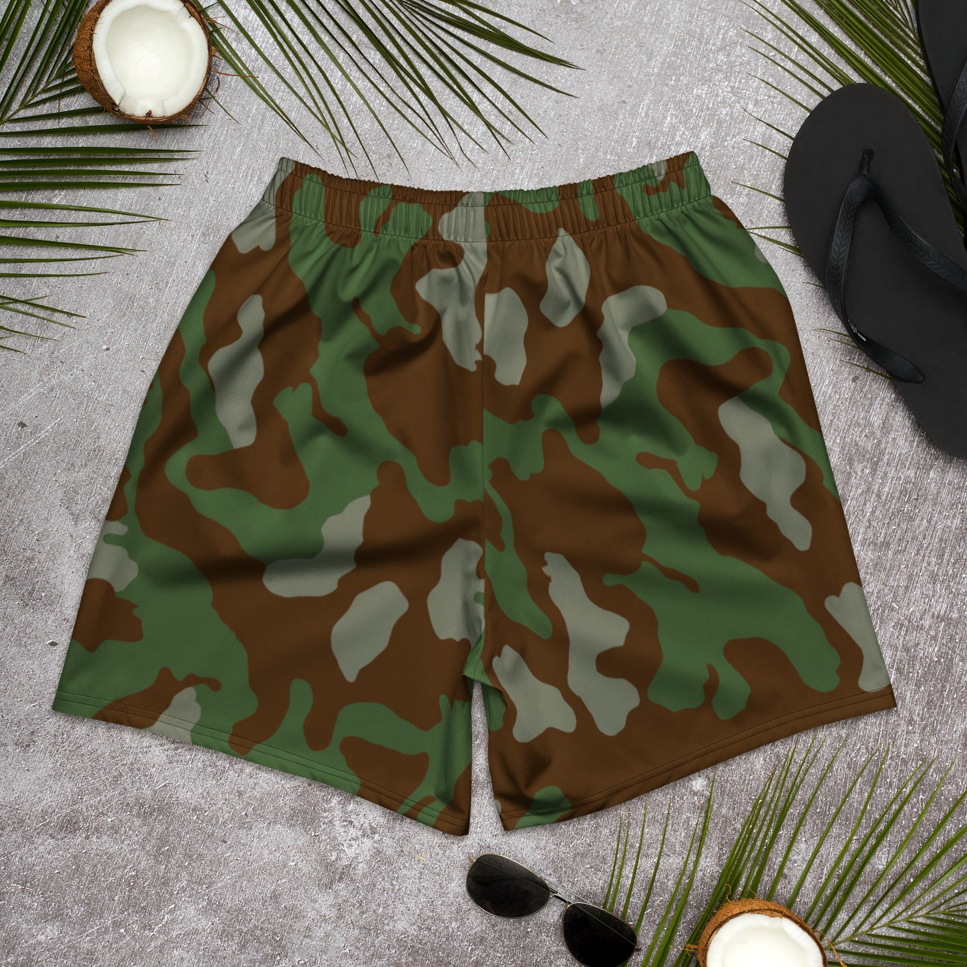 Italian Telo Mimetico Woodland CAMO Unisex Athletic Long Shorts