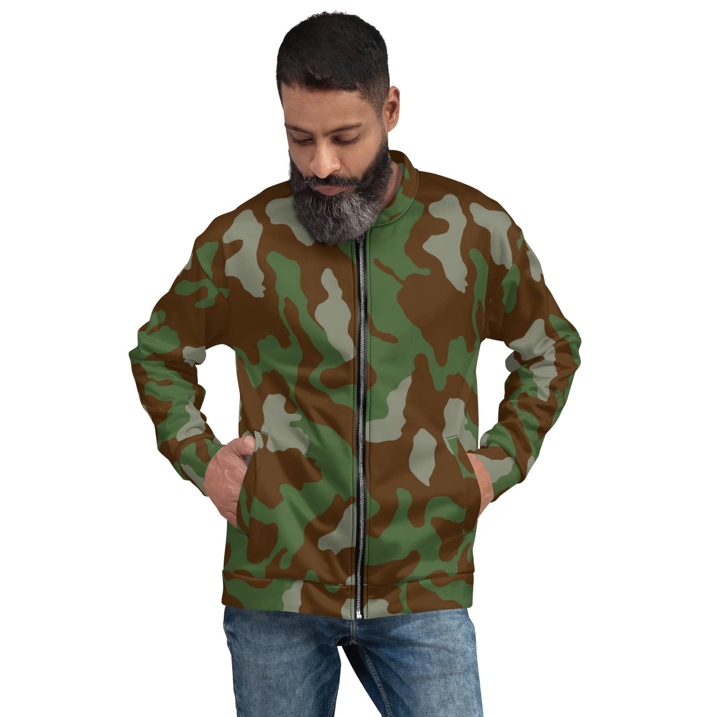 Italian Telo Mimetico Woodland CAMO Unisex Bomber Jacket - Jackets
