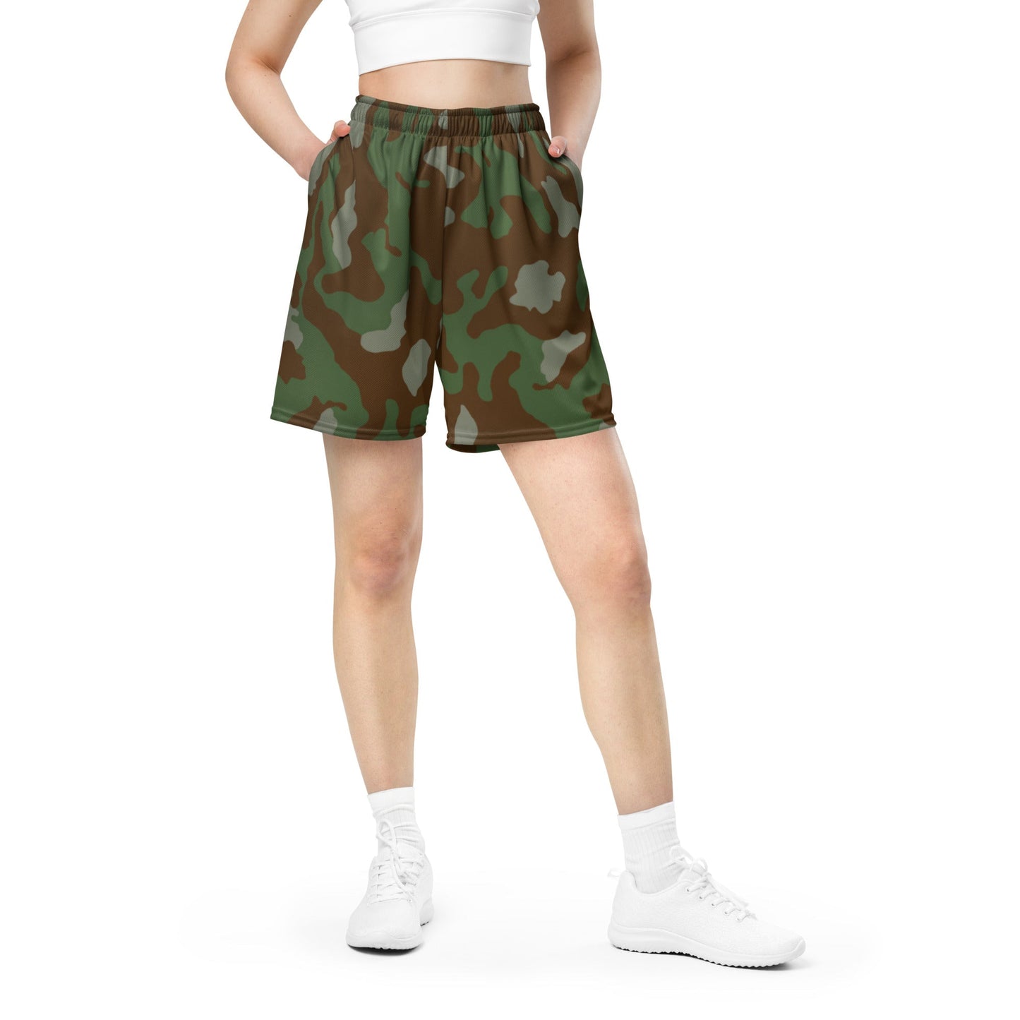 Italian Telo Mimetico Woodland CAMO Unisex mesh shorts - Mesh Shorts
