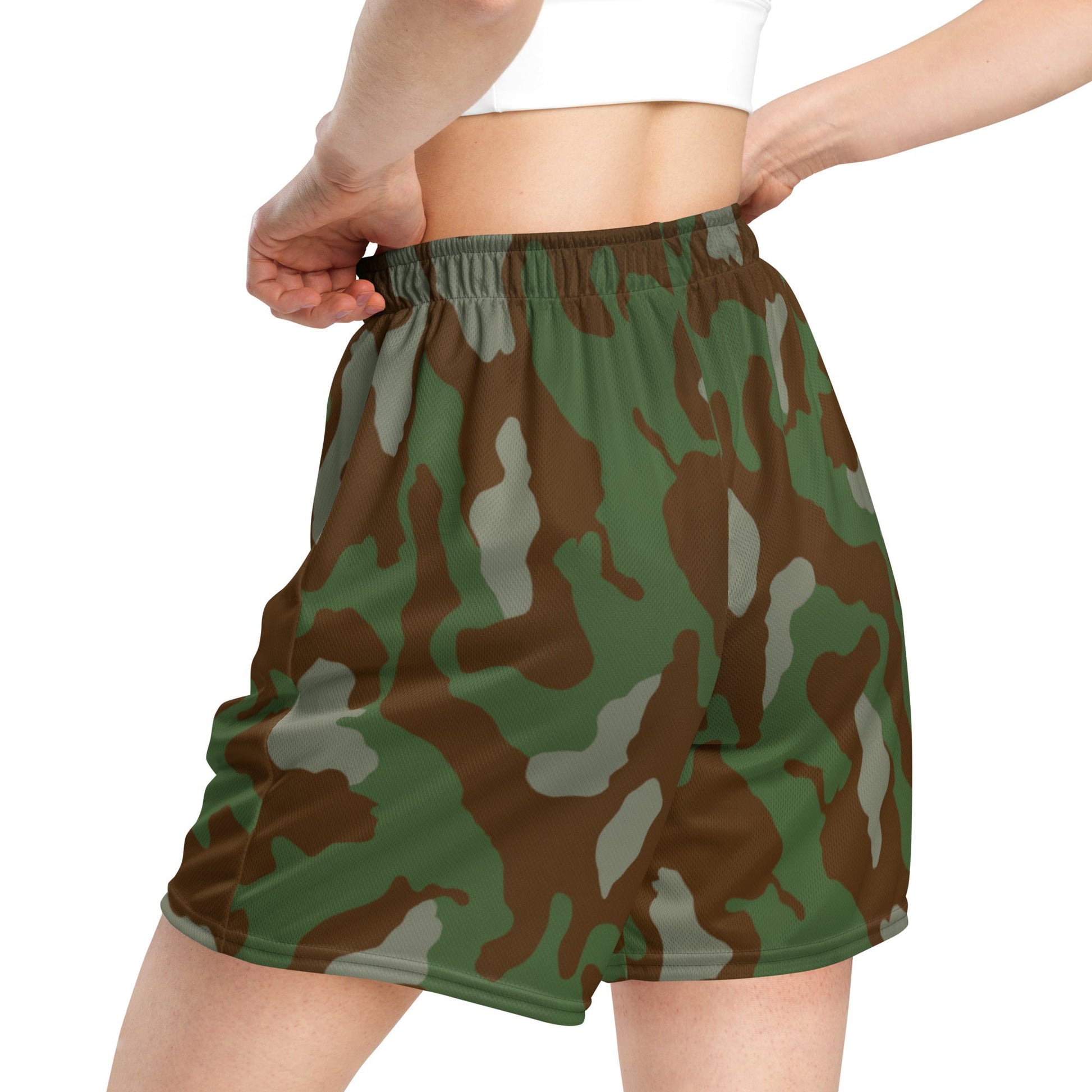 Italian Telo Mimetico Woodland CAMO Unisex mesh shorts - Mesh Shorts
