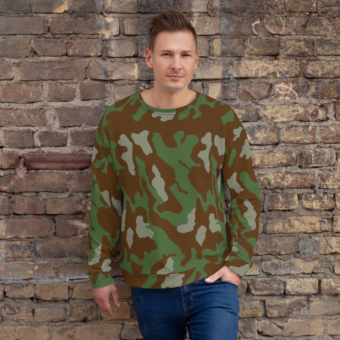 Italian Telo Mimetico Woodland CAMO Unisex Sweatshirt - XS - Sweatshirts