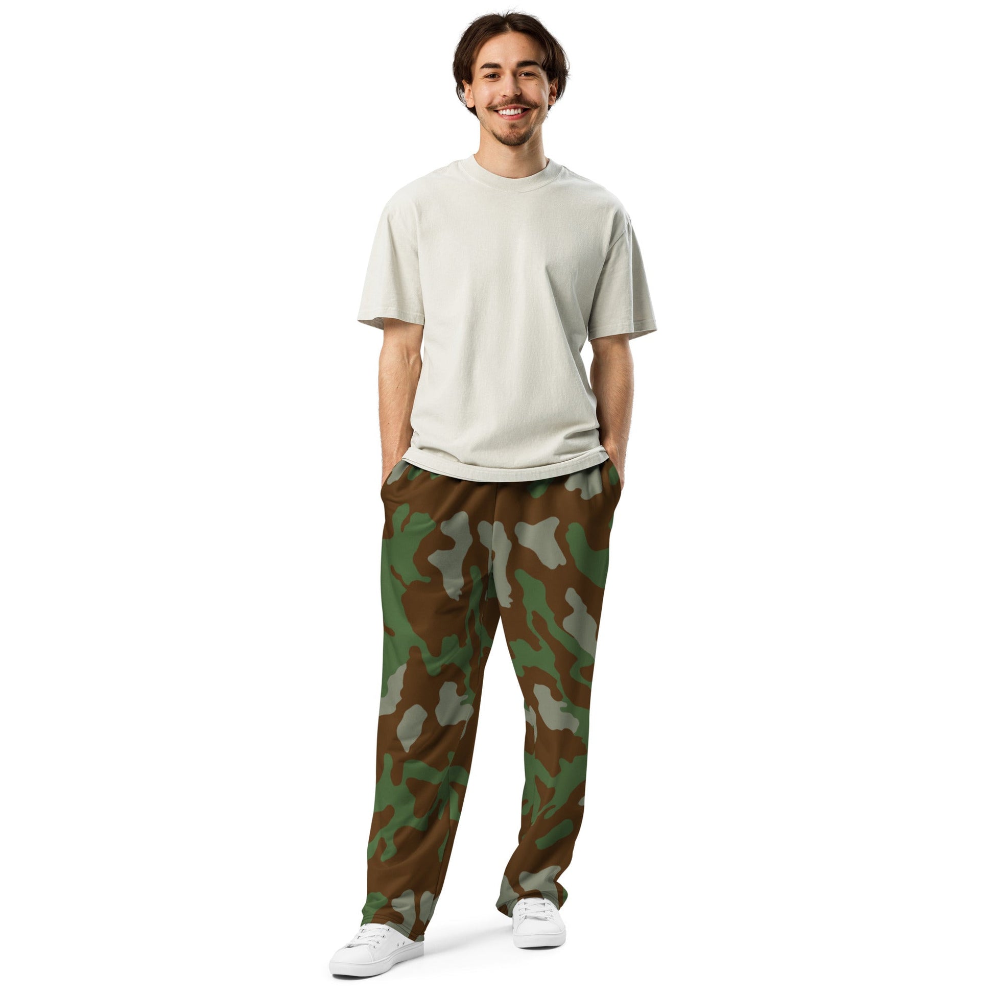 Italian Telo Mimetico Woodland CAMO Wide-leg joggers - Joggers