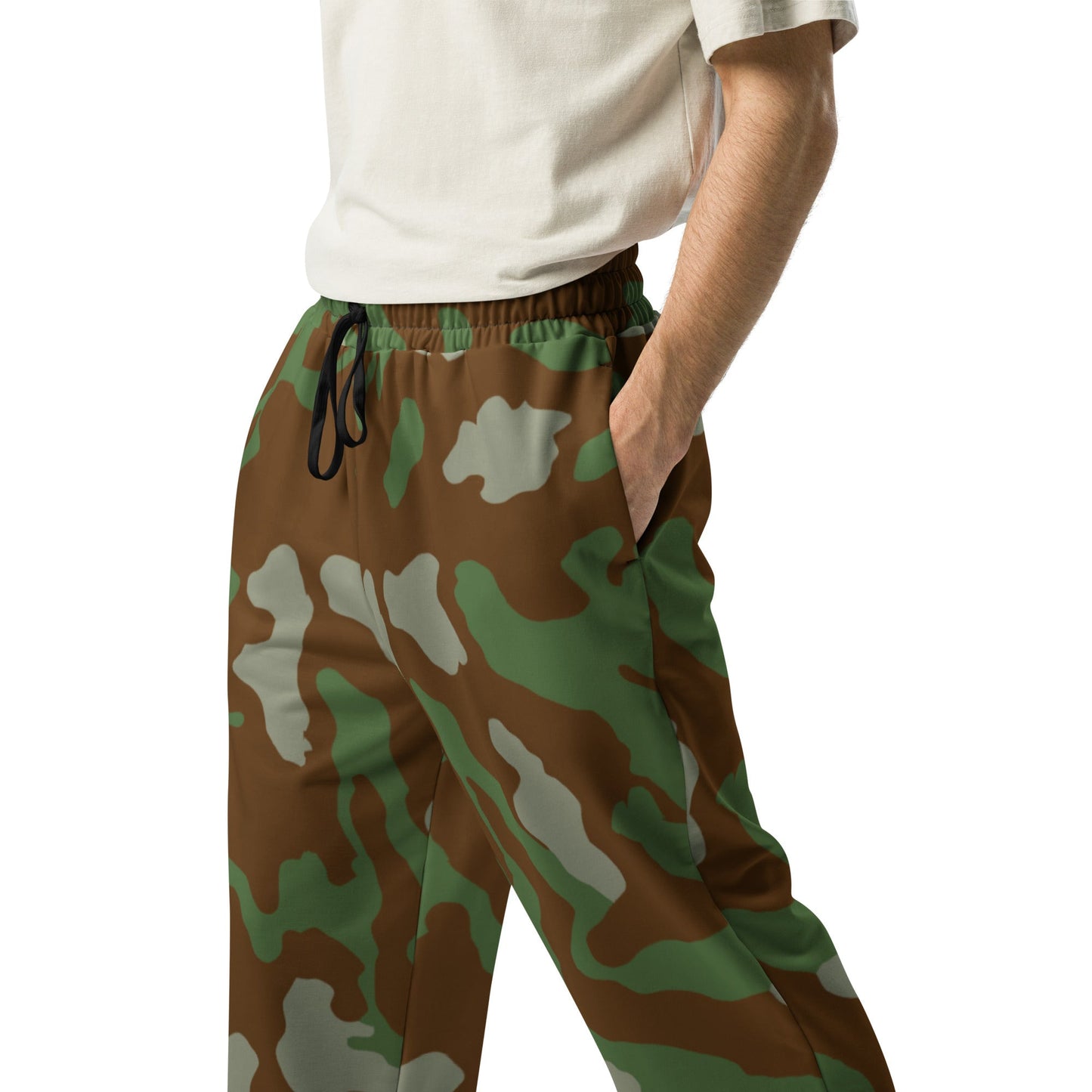 Italian Telo Mimetico Woodland CAMO Wide-leg joggers - Joggers