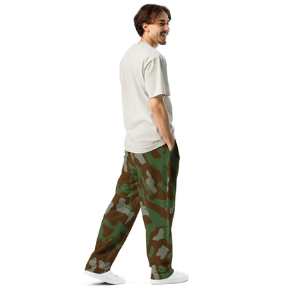 Italian Telo Mimetico Woodland CAMO Wide-leg joggers - Joggers