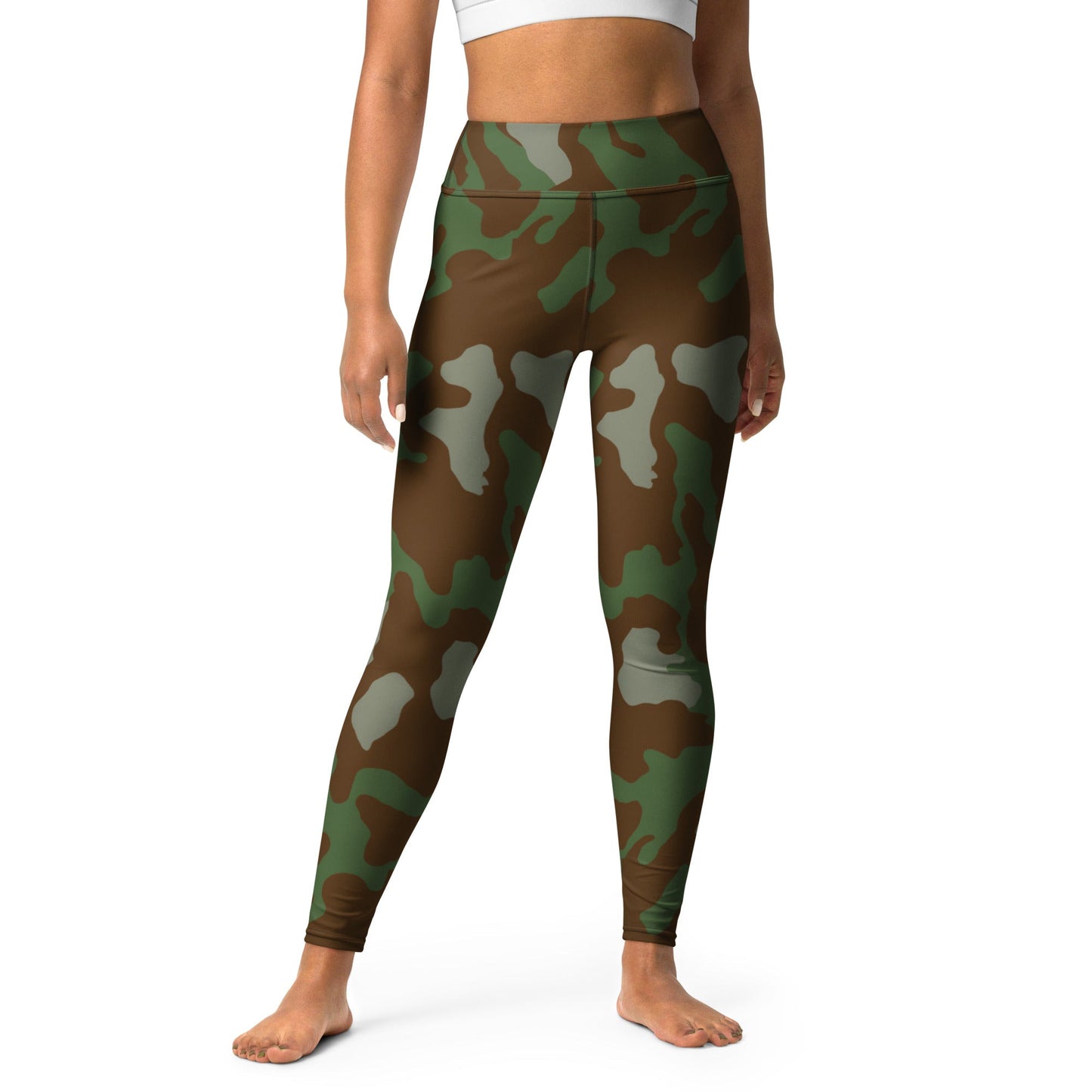 Italian Telo Mimetico Woodland CAMO Yoga Leggings - XS - Womens
