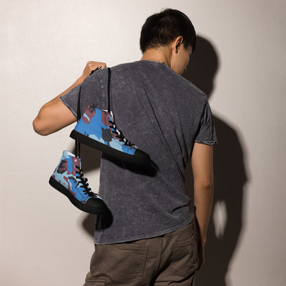 Ivory Coast Gendarmerie CAMO Mens high top canvas shoes - High Top Canvas Shoes