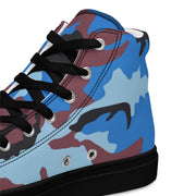 Cloud Brushstroke Ivory Coast CAMO Mens High-Top Canvas Shoes