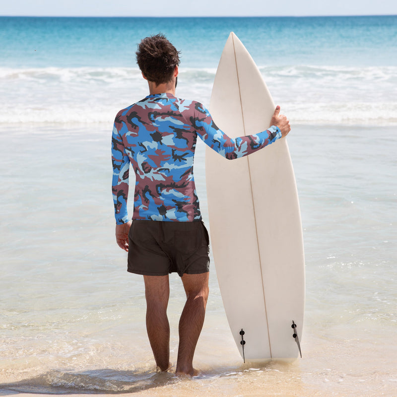 Cloud Brushstroke Ivory Coast CAMO Mens Long-sleeve Rash Guard