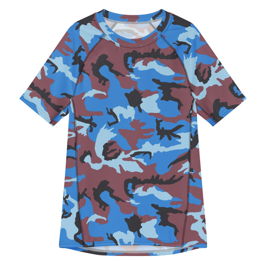 Ivory Coast Gendarmerie CAMO Mens Short-Sleeve Rash Guard - 2XS - Short-sleeve Guards