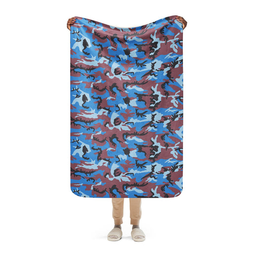 Cloud Brushstroke Ivory Coast CAMO Sherpa Blanket - 37″×57″