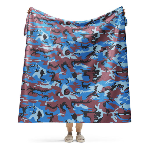 Cloud Brushstroke Ivory Coast CAMO Sherpa Blanket - 60″×80″