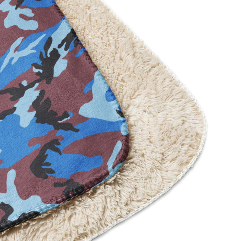 Cloud Brushstroke Ivory Coast CAMO Sherpa Blanket