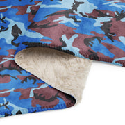 Cloud Brushstroke Ivory Coast CAMO Sherpa Blanket