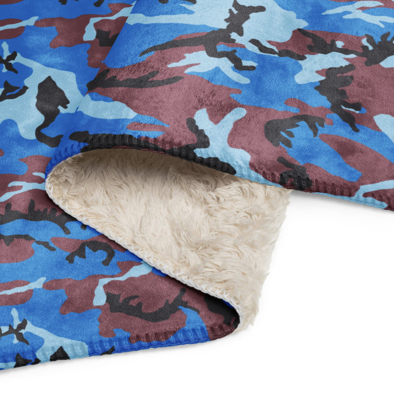Cloud Brushstroke Ivory Coast CAMO Sherpa Blanket