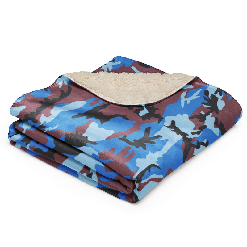Cloud Brushstroke Ivory Coast CAMO Sherpa Blanket