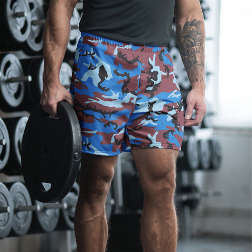 Cloud Brushstroke Ivory Coast CAMO Unisex Athletic Long Shorts - 2XS