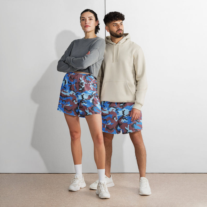 Cloud Brushstroke Ivory Coast CAMO Unisex Athletic Long Shorts