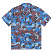 Cloud Brushstroke Ivory Coast CAMO Unisex Short-Sleeve Button Shirt - 2XS - Button-Up