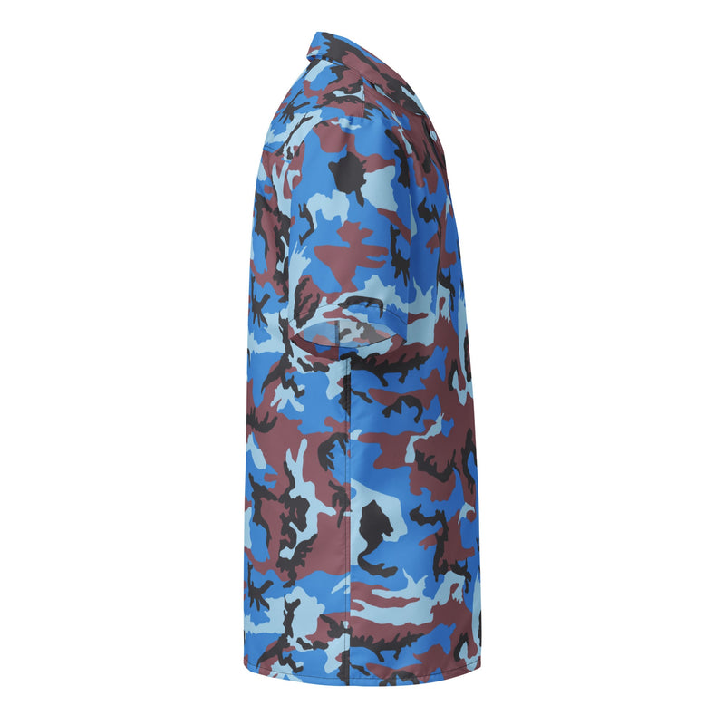 Cloud Brushstroke Ivory Coast CAMO Unisex Short-Sleeve Button Shirt - Button-Up