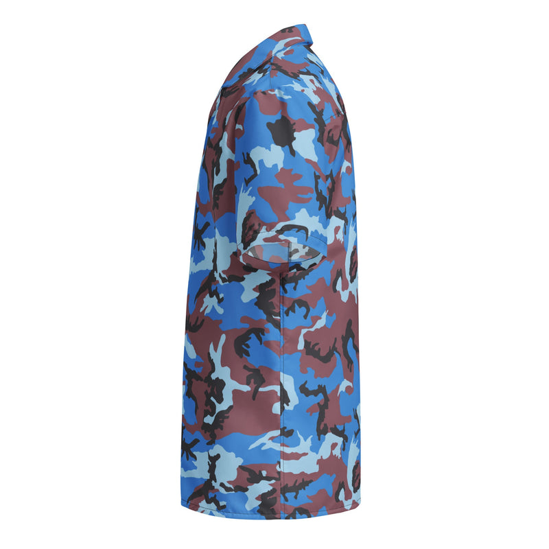 Cloud Brushstroke Ivory Coast CAMO Unisex Short-Sleeve Button Shirt - Button-Up